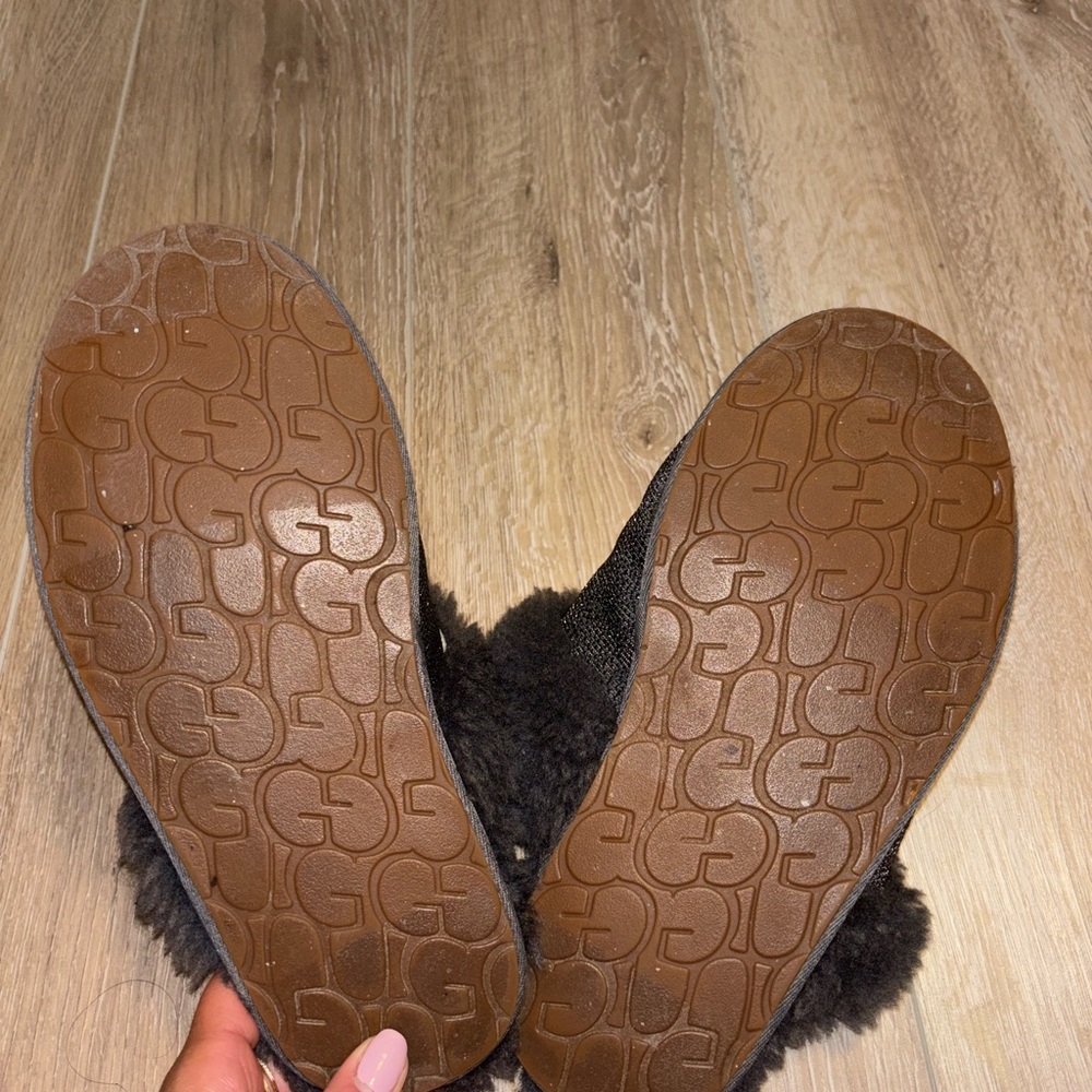 UGG SCUFFETTE SLIPPER CAVIAR DARK GREY - Picture 6 of 7